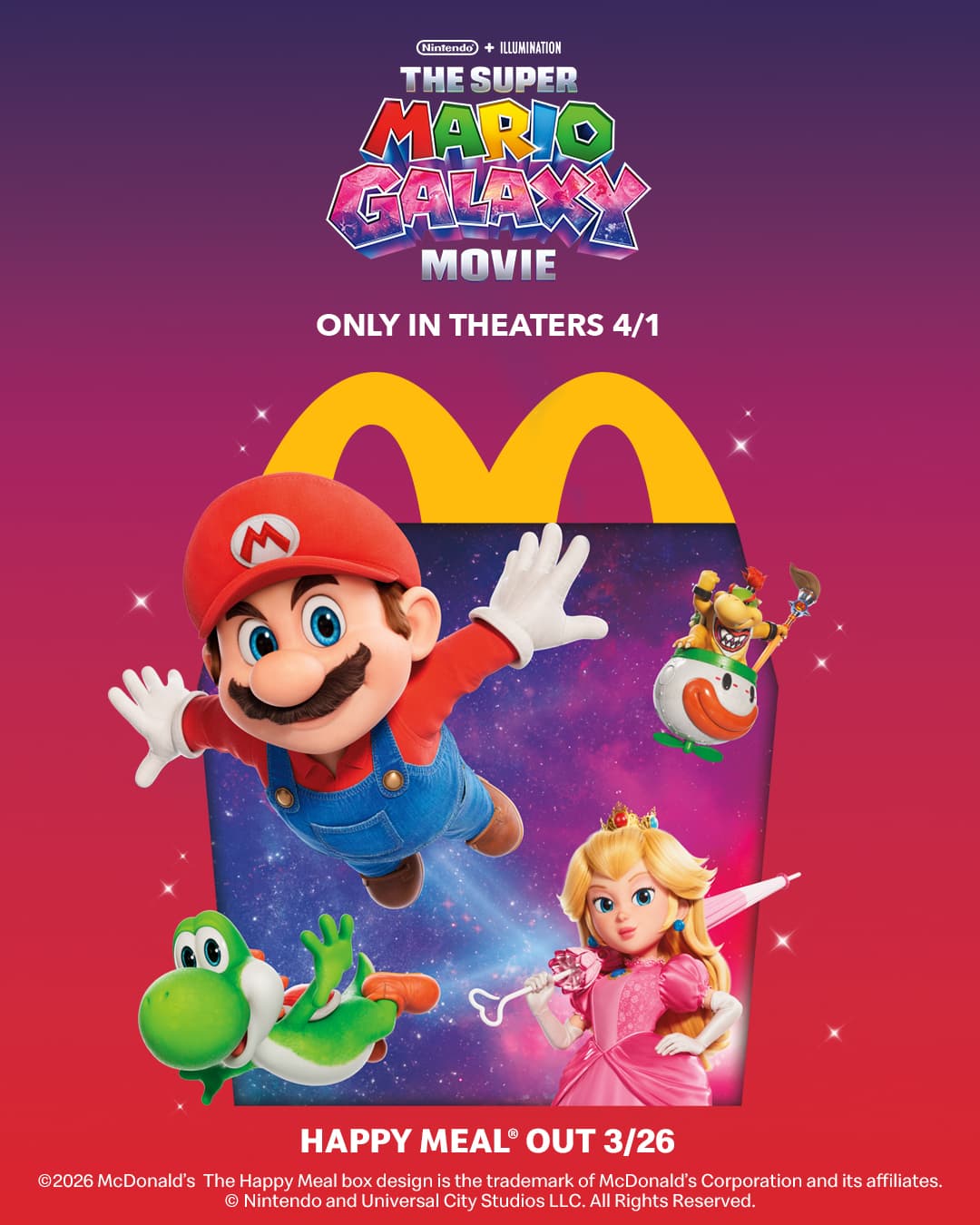 Mario Returns To McDonald's Happy Meals for Super Mario Galaxy Movie Tie-In